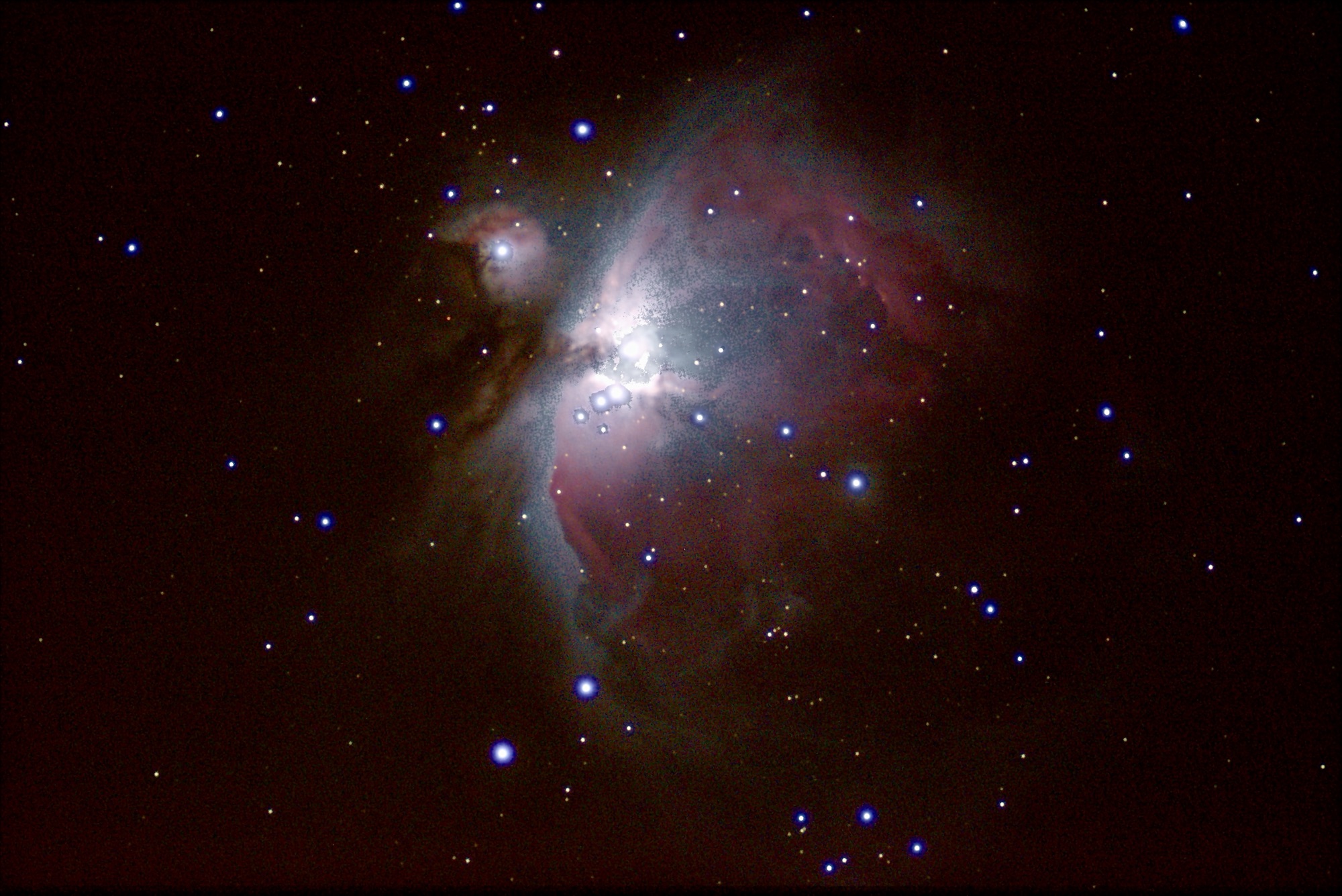Orionnebel M42 fotografiert durch das MEADE LX 75